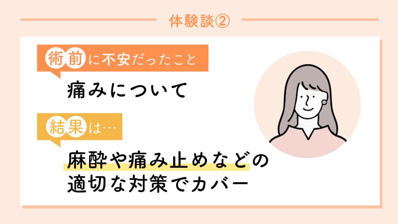 術前の不安は痛みについて