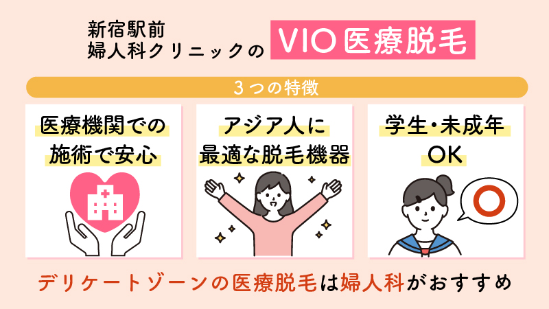新宿駅前婦人科クリニックのVIO医療脱毛