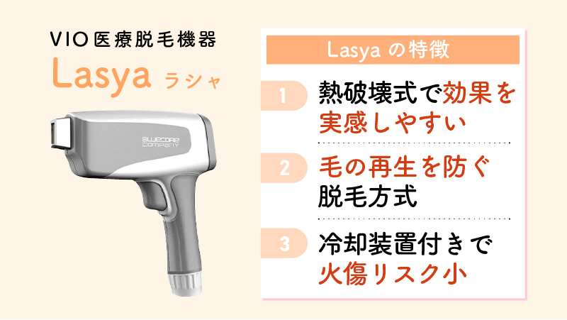 VIO医療脱毛の機器「Lasya(ラシャ)」